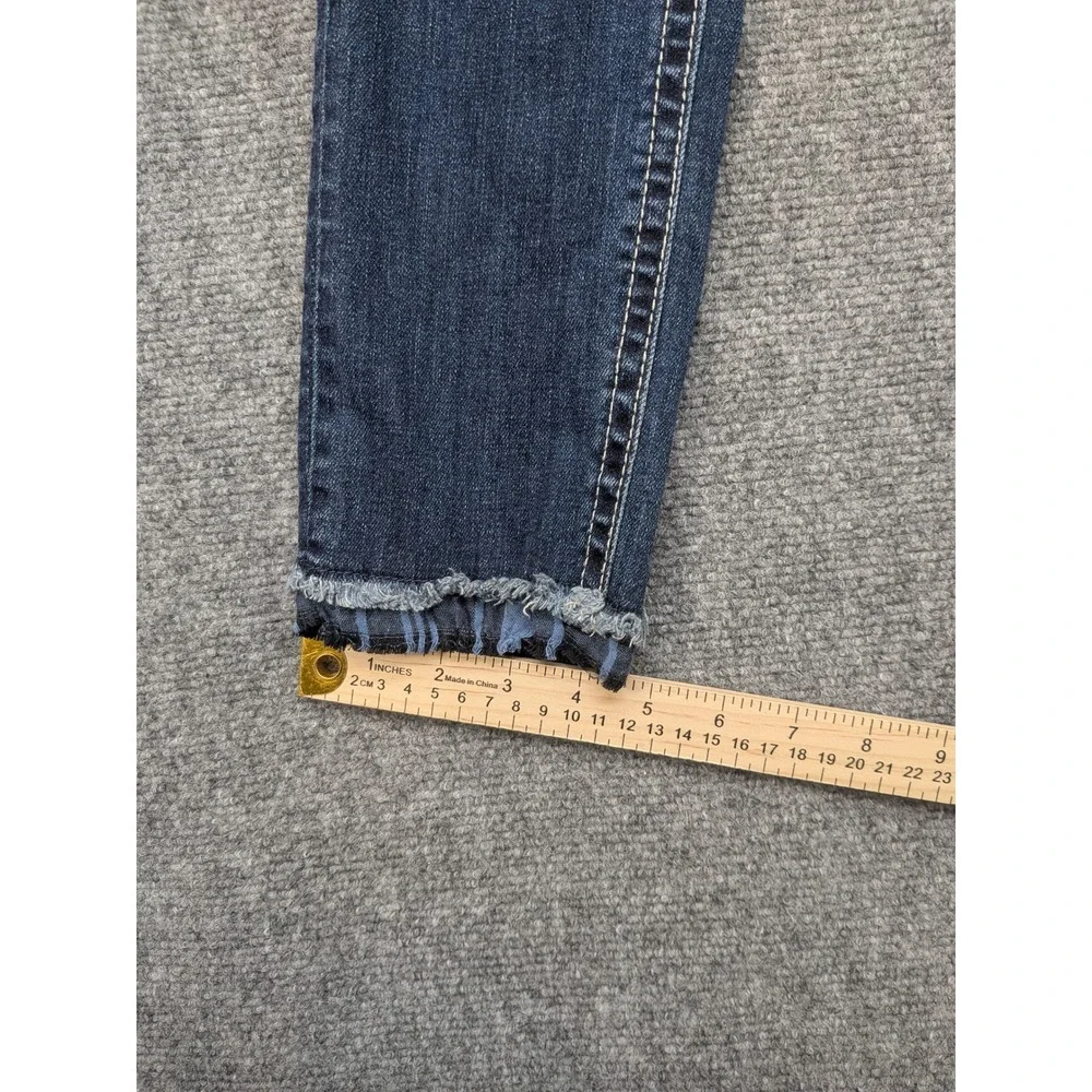 Miss Me Girls‎ Size 14 Blue Denim Ankle Skinny Patchwork Jeans Preppy Fall